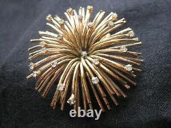 Vintage Ciro Starburst/Fireworks Gold Plated Brooch/Pin Excellent Condition