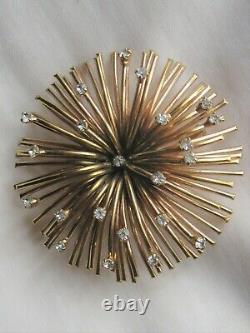Vintage Ciro Starburst/Fireworks Gold Plated Brooch/Pin Excellent Condition