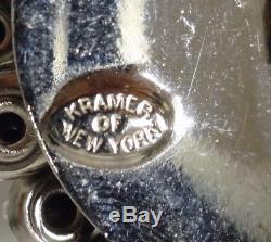 Vintage Clear Rhinestone Kramer Of New York Pin Brooch