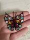 Vintage Colorful Rhinestone Butterfly Pin Brooch Jewelry Made in Austria