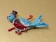 Vintage Coro Bird Dove Blue Enamel Red Rhinestone Brooch