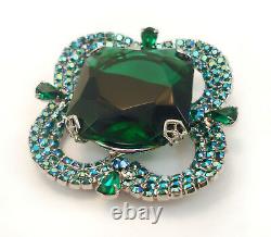 Vintage Costume JULIANA Jewelry Givre Glass Rhinestone Brooch Pin Earring Set