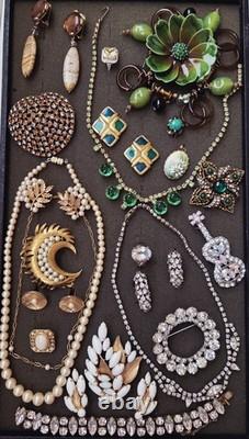Vintage Costume Jewelry Lot Weiss, Regency, Kramer, Art, Trifari, 925 Vintage Costume Jewelry Lot Weiss, Regency, Kramer, Art, Trifari, 925