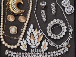 Vintage Costume Jewelry Lot Weiss, Regency, Kramer, Art, Trifari, 925