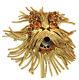 Vintage Costume Jewelry Shaggy Dog Fringed Pin Brooch Pendant
