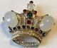 Vintage Crown Trifari Signed Coronation Crown Brooch 1988