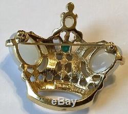 Vintage Crown Trifari Signed Coronation Crown Brooch 1988