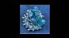Vintage D U0026e Juliana Blue Rhinestone Crystal Dangle Molded Flowers Brooch Book Piece