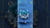 Vintage D U0026e Juliana Blue Rhinestone Crystal Dangle Molded Flowers Brooch Book Piece