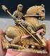 Vintage DeNicola St George and Dragon Knight Slaying Dragon Rhinestone Brooch