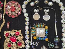 Vintage Designer Jewelry Lot Corocraft, Trifari, Weiss, KJL, Chr. Dior