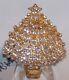 Vintage Eisenberg Ice Christmas Tree Pin Brooch-Clear Rhinestones-Estate Jewelry