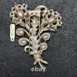Vintage Eisenberg Original Signed Floral Spray Brooch