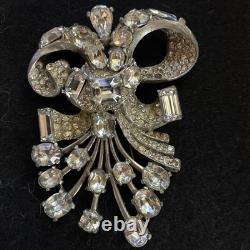 Vintage Eisenberg Original Signed Rhinestone Brooch