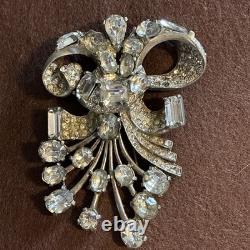 Vintage Eisenberg Original Signed Rhinestone Brooch