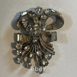 Vintage Eisenberg Original Signed Rhinestone Brooch