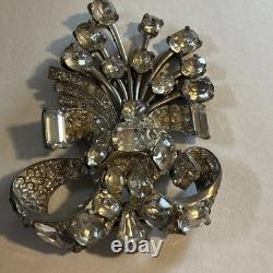 Vintage Eisenberg Original Signed Rhinestone Brooch
