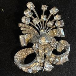 Vintage Eisenberg Original Signed Rhinestone Brooch