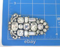Vintage Eisenberg Rhinestone Oversized 3x4in Fur Clip Big Rhinestones