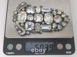 Vintage Eisenberg Rhinestone Oversized 3x4in Fur Clip Big Rhinestones