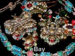 Vintage Est Mixed Jewelry Lot Victorian Stick Pin Trifari Ab Rs Cameo Brooch Bug