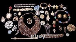 Vintage Estate Jewelry Lot-Brooches, Necklaces, Bracelets, ECT-Some Signed
