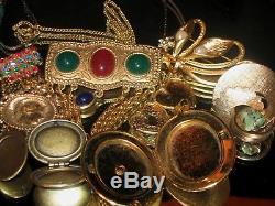 Vintage Estate Mixed Victorian Cameo Photo Locket Ab Rs Brooch Jewelry Lot Rings