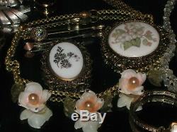 Vintage Estate Mixed Victorian Jewelry Lot Cameo Locket Ab Rs Brooch Pell Art Sc