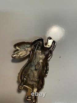 Vintage Estate Signed Weiss Easter Bunny Brooch Pin