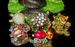 Vintage Estate Turtle Brooch Pin Lot Jj Monet Spain Juliana Ab Rs Jewelry Enamel
