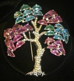Vintage Extremely RARE Alfred Philippe Crown Trifari TREE Fur Clip Brooch