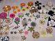 Vintage Flower Power 1960's Brooch Lot Rhinestone Enamel Sandor Germany Art Cov