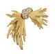 Vintage Givenchy Brooch Mid Century Modern Gold Tone Rhinestone Brooch