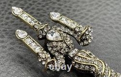 Vintage Heidi Daus Disney Beauty & the Beast Lumiere Crystal Rhinestone Brooch