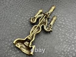 Vintage Heidi Daus Disney Beauty & the Beast Lumiere Crystal Rhinestone Brooch
