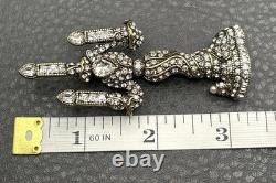 Vintage Heidi Daus Disney Beauty & the Beast Lumiere Crystal Rhinestone Brooch