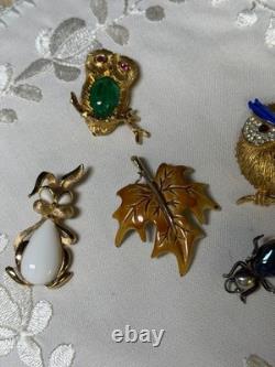 Vintage, High End Brooches. Very Rare Collection of Five