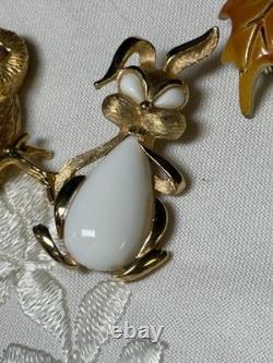 Vintage, High End Brooches. Very Rare Collection of Five