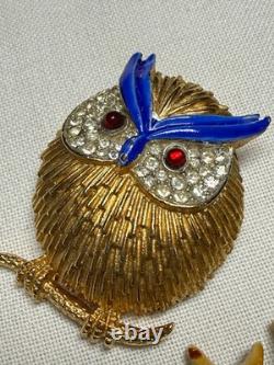 Vintage, High End Brooches. Very Rare Collection of Five