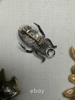 Vintage, High End Brooches. Very Rare Collection of Five