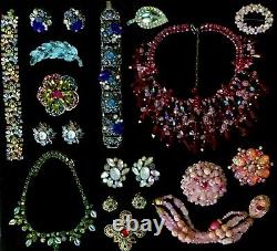 Vintage High End Jewelry Lot- Schiaparelli, Cristobal, ART, Florenza, Juliana