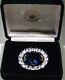 Vintage Hope Diamond Replica Pin Brooch Smithsonian Institution in Velvet Box