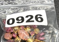 Vintage Huge 5 Pink Rhinestone Crystal Tassel Fringe Brooch Pin