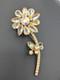 Vintage JULIANA Flower Brooch Verified Ref #874 Rhinestone Aurora Borealis