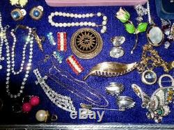 Vintage Jewelry Lot Rhinestones 925 Brooches Rings Weiss Kramer Coro Pegasus