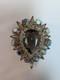 Vintage Juliana Blue Gray & AB Rhinestone Teardrop Brooch Gorgeous 2 1/4 X 1 7/8