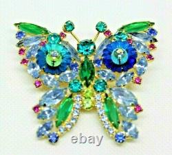 Vintage Juliana D & E Margarita Rhinestone Butterfly Brooch/Pin