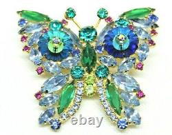 Vintage Juliana D & E Margarita Rhinestone Butterfly Brooch/Pin