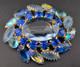 Vintage Juliana D&E Open-Back Blue Rhinestone Brooch Pin 2.25 Gold Tone