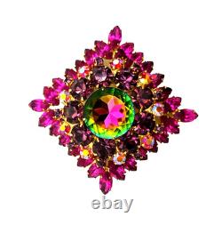 Vintage Juliana D & E Watermelon Rhinestone Pin Brooch